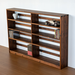 CDラック/オープンラック モダンアンティーク 棚・シェルフ・ラック F