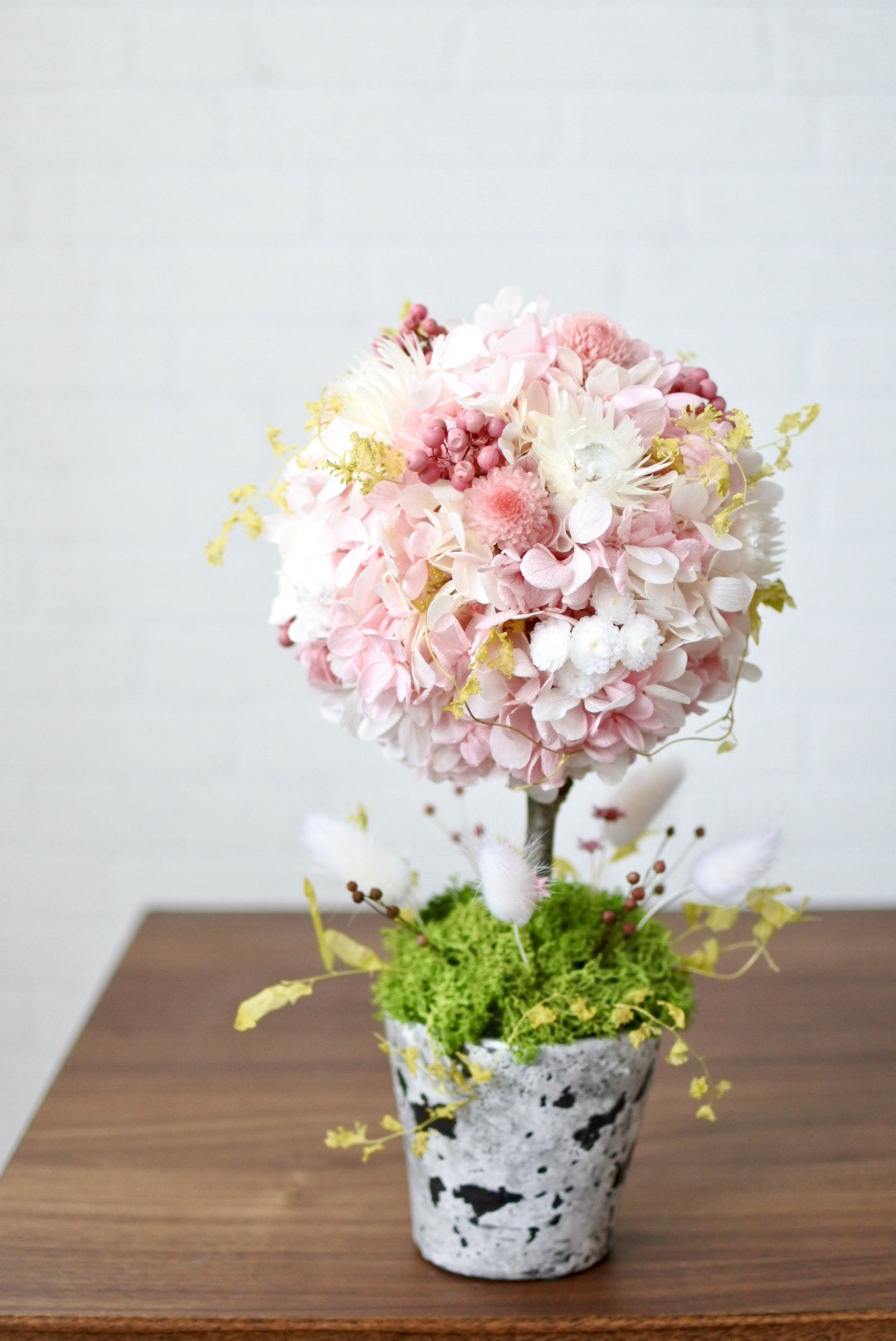 桜色トピアリー　プリザーブドフラワー　ピンク　さくら　春