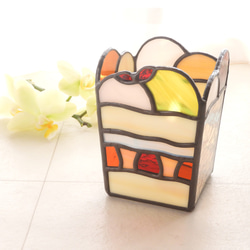 sweet！(クリーム)』 ステンドグラスの小物入れ フリーボックス・小物