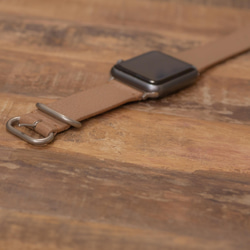AW3 [新品] 灰褐色 意大利皮革皮帶 適用於 Apple Watch Series7 灰褐色 第7張的照片