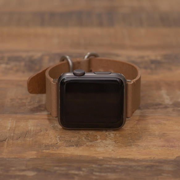 AW3【新作】 トープ Apple Watch 用イタリアンレザー 革ベルト 腕時計 