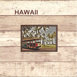 【送料無料】南国の風景☆HAWAII  No.157 フレーム付  A4サイズ 3枚目の画像