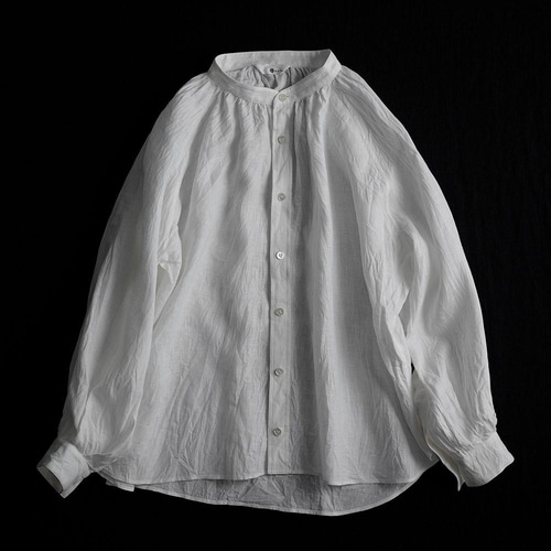 雅亜麻 linen shirt リネンシャツ リネンブラウス 60番手 ハンド