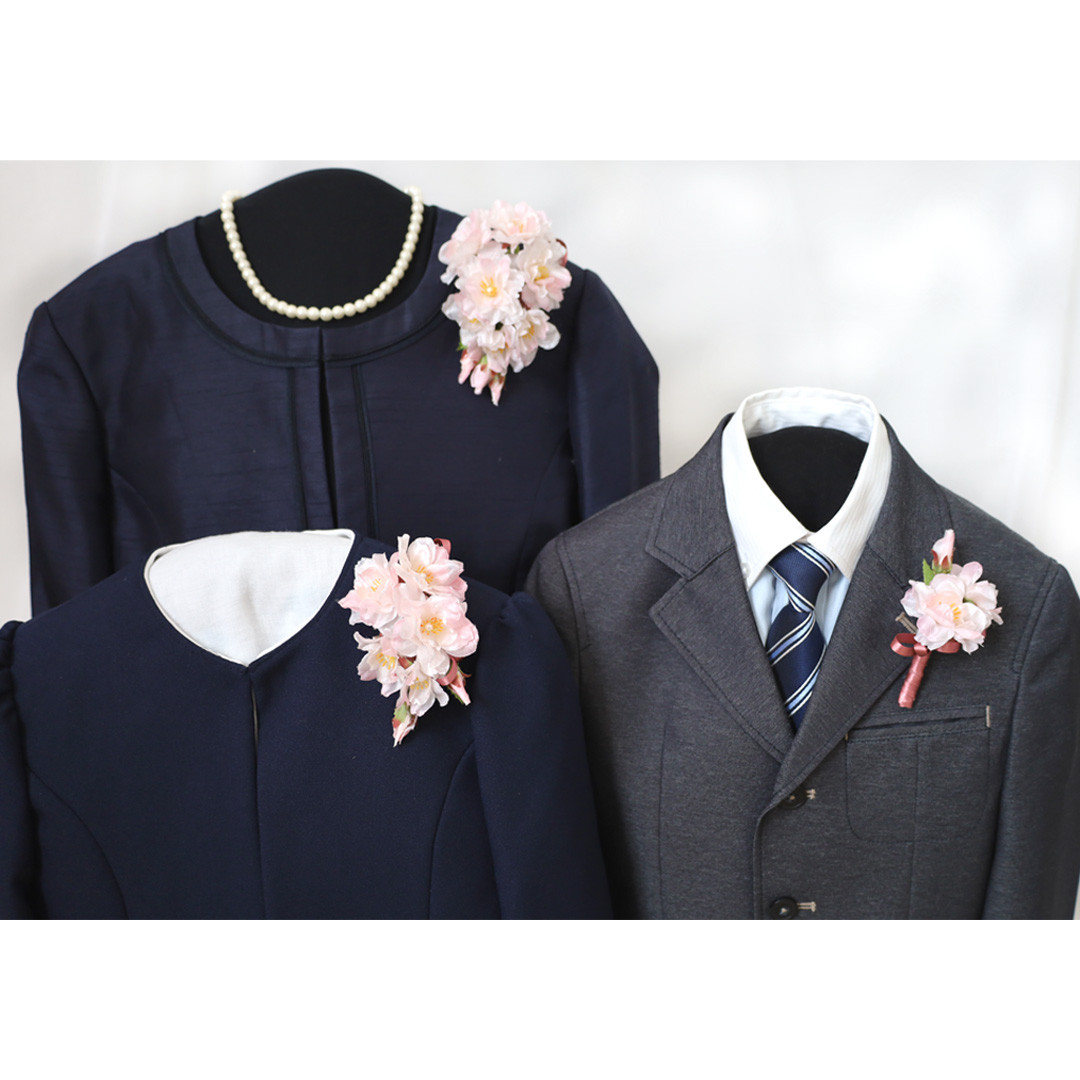 親子3個セット＊ファミリーセット＊八重桜コサージュ*大人フォーマル2026*入園入学2026