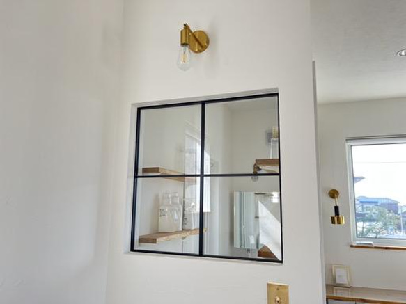 FIX窓 アイアン 室内窓 オイルガード W(幅)700㎜×H(高さ)700㎜ 1枚目の画像