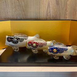 鯉形ガラスオブジェ 約57cm 鯉形ガラスオブジェ 約57cm 鯉形ガラスオブジェ 約57cm 鯉形ガラスオブジェ