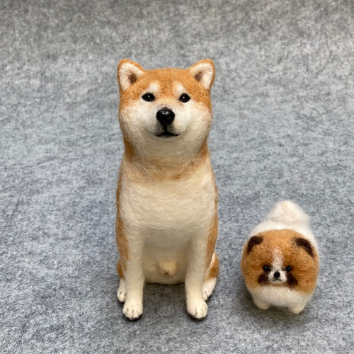 受注制作】羊毛フェルト 柴犬 犬 ペット作ります オーダーメイド 受注制作】羊毛フェルト 柴犬 犬 ペット作ります オーダーメイド