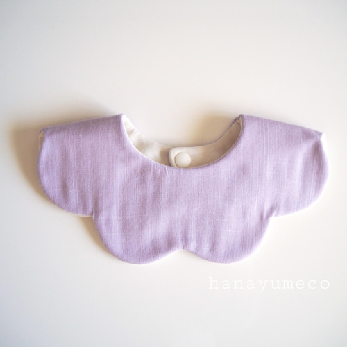 花びらスタイ 花びらスタイ ラベンダー スタイ・よだれかけ hanayumeco 通販