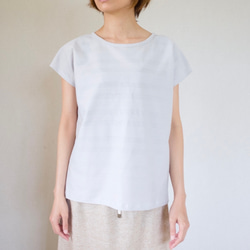 着心地のいいコットンニット*コーデしやすい万能カットソー＊　天然素材＊Tシャツ＊ドルマンスリーブ＊コットン＊ボーダー 7枚目の画像