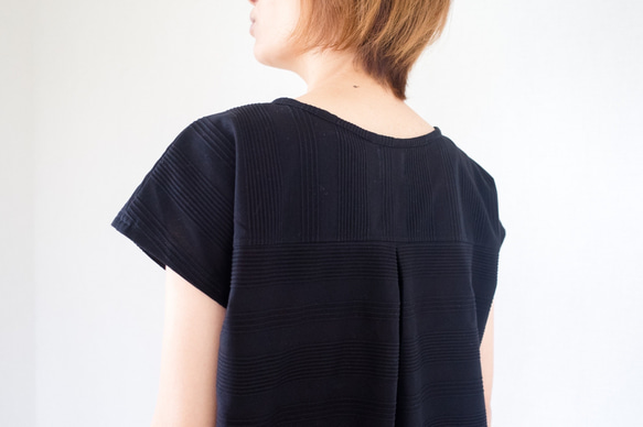 着心地のいいコットンニット*コーデしやすい万能カットソー＊　天然素材＊Tシャツ＊ドルマンスリーブ＊コットン＊ボーダー 15枚目の画像