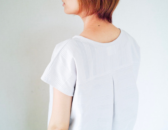 着心地のいいコットンニット*コーデしやすい万能カットソー＊　天然素材＊Tシャツ＊ドルマンスリーブ＊コットン＊ボーダー 10枚目の画像