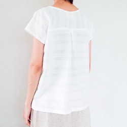 着心地のいいコットンニット*コーデしやすい万能カットソー＊　天然素材＊Tシャツ＊ドルマンスリーブ＊コットン＊ボーダー 5枚目の画像