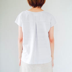 着心地のいいコットンニット*コーデしやすい万能カットソー＊　天然素材＊Tシャツ＊ドルマンスリーブ＊コットン＊ボーダー 9枚目の画像