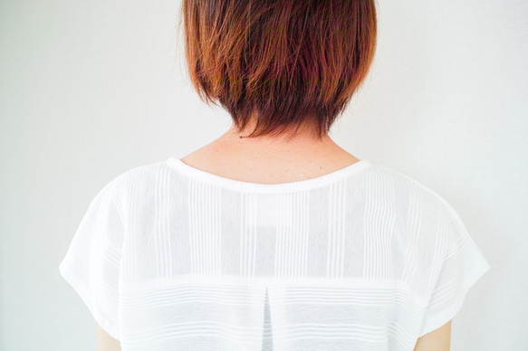 着心地のいいコットンニット*コーデしやすい万能カットソー＊　天然素材＊Tシャツ＊ドルマンスリーブ＊コットン＊ボーダー 6枚目の画像