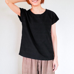 着心地のいいコットンニット*コーデしやすい万能カットソー＊　天然素材＊Tシャツ＊ドルマンスリーブ＊コットン＊ボーダー 11枚目の画像