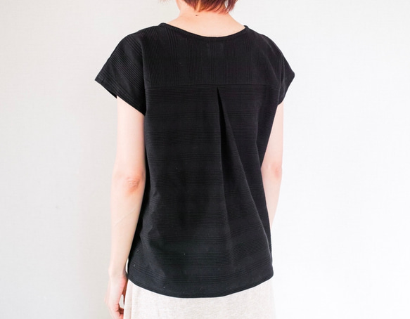 着心地のいいコットンニット*コーデしやすい万能カットソー＊　天然素材＊Tシャツ＊ドルマンスリーブ＊コットン＊ボーダー 14枚目の画像