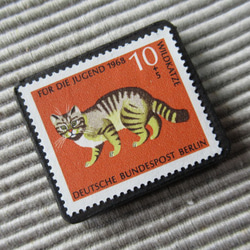 ドイツ　動物切手ブローチ4934 2枚目の画像