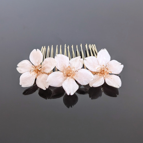 生花】Everpink. 本物のお花 厳選花で仕上げる本物の桜の髪飾り 簪