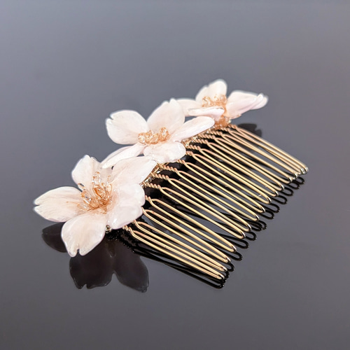 生花】Everpink. 本物のお花 厳選花で仕上げる本物の桜の髪飾り 簪