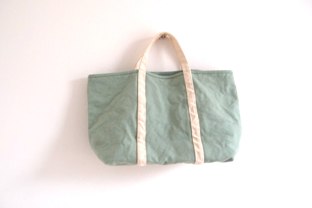 BASIC TOTE ( M )  生成り×ミントグリーン　( 生成り×mint green )