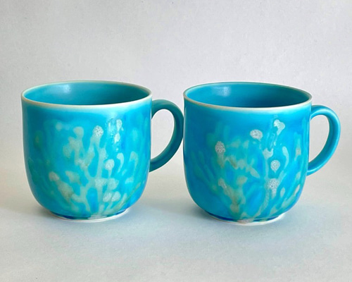 結婚祝いのプレゼント 心が弾む沖縄の海と縁起の良い珊瑚カップのペア