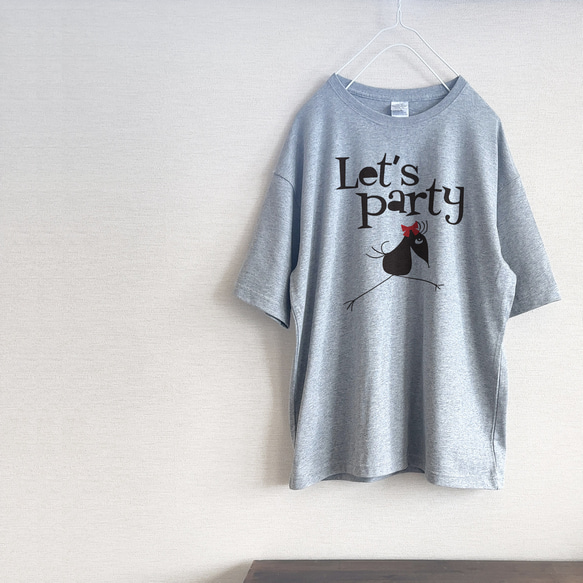 Let's Party　Tシャツ（グレー） 1枚目の画像