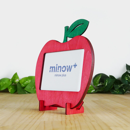 りんご」木製写真立て（L判サイズ用） フォトフレーム・写真立て minow