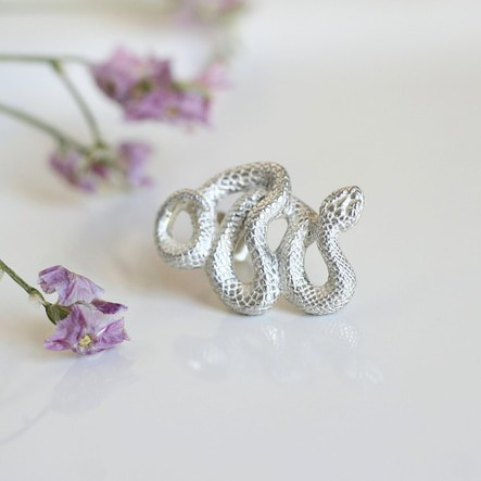 蛇(スネーク)の片耳ピアス SV925 【受注生産】