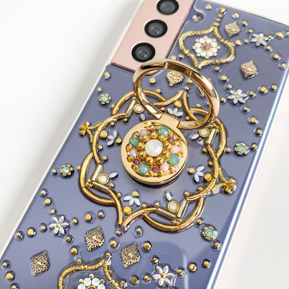 【所有型號均可製作】Fairy Bonbon 柔和顏色/帶智慧型手機環的外殼 第2張的照片