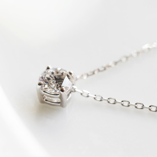 Pt900 0.334ct F-SI1-VG ダイヤモンド ネックレス ネックレス 