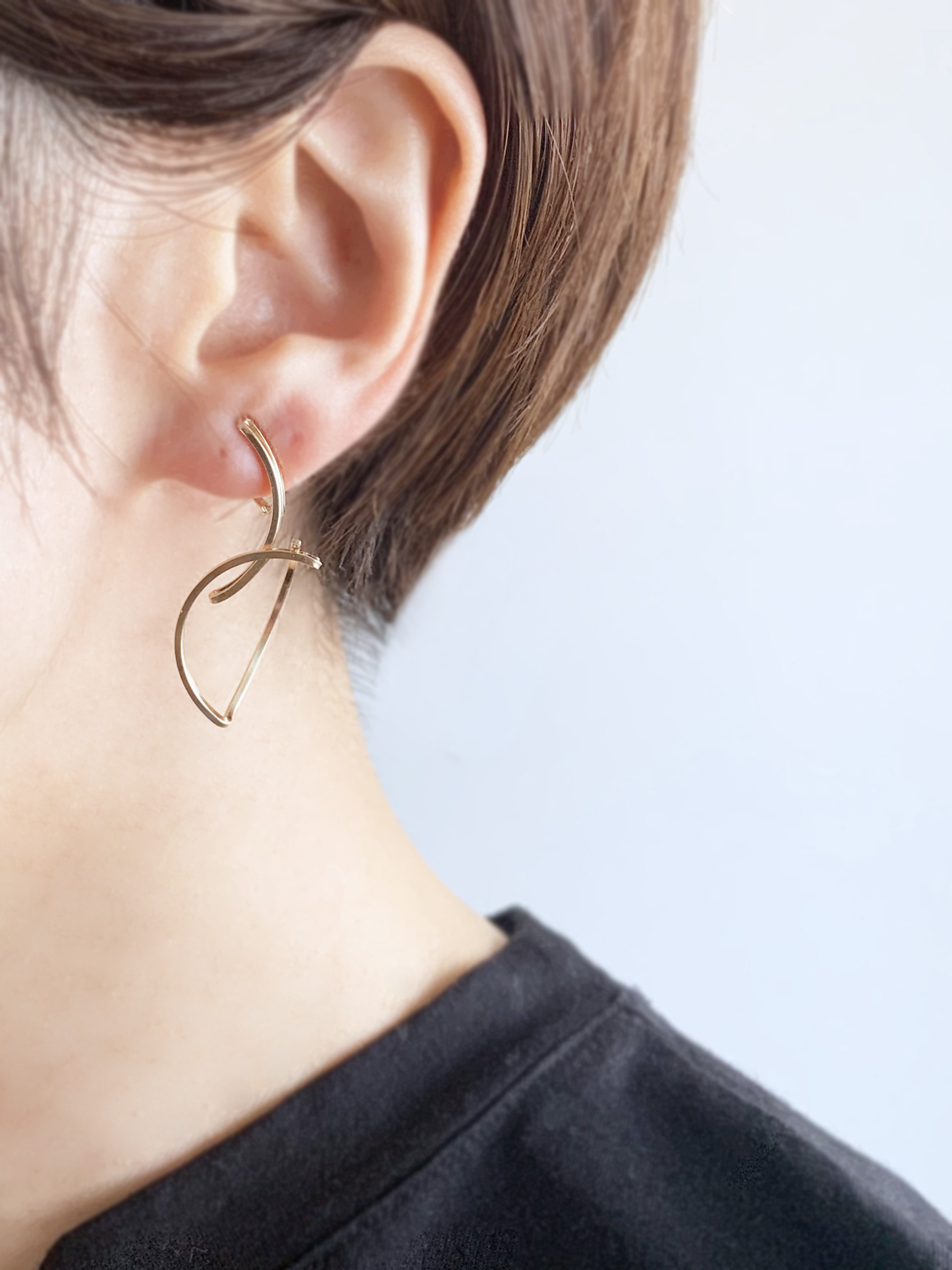 夜空のイヤリング【Moom Phase】14kgf