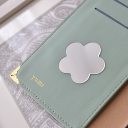 手帳型スマホケース『猫と音のiro –cats with drops』ミントグリーンと音符が大人かわいい！ 8枚目の画像