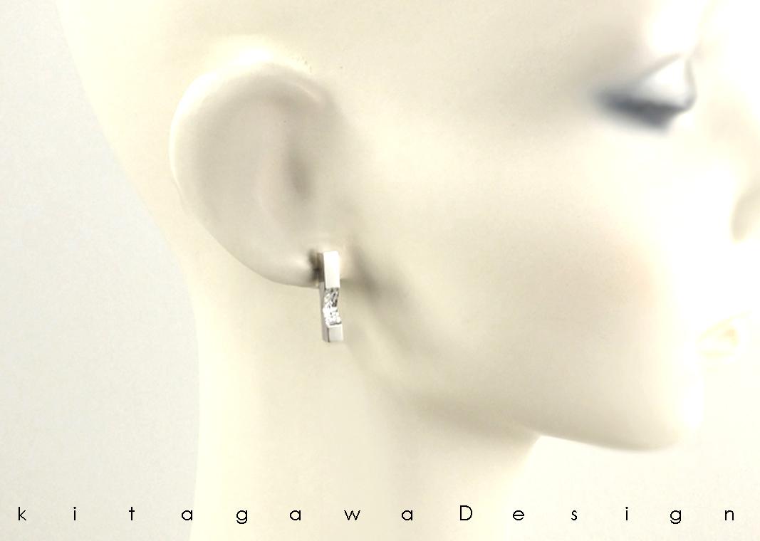 シルバーピアス　静かなかがやき＃03　 SV925　＜キタガワデザイン＞