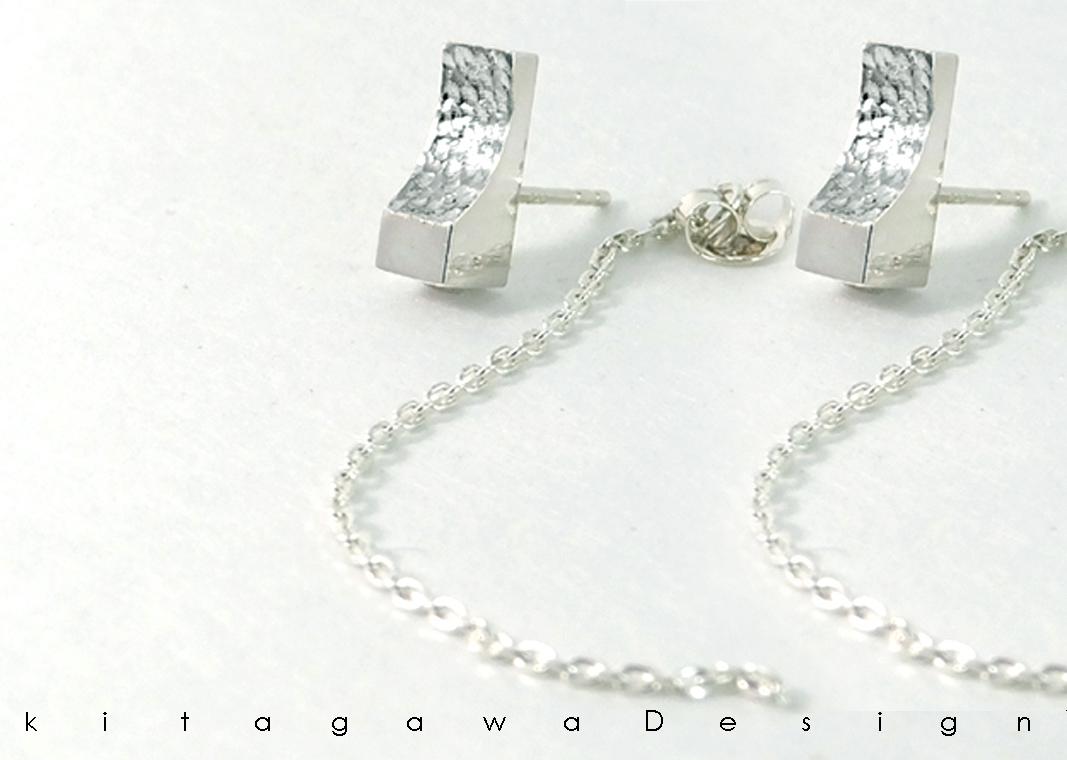 シルバーピアス　静かなかがやき＃07 　 SV925　＜キタガワデザイン＞