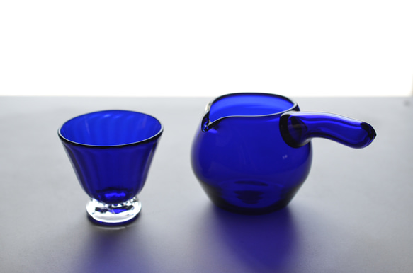 瑠璃色 コバルトブルーグラスセット（2個） ガラス 硝子 ちろり