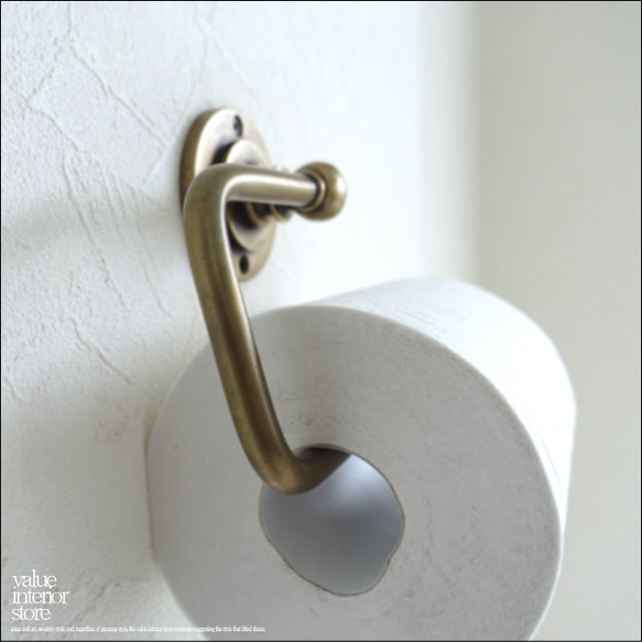 真鍮トイレットペーパーホルダー タオル掛け トレイペーパーホルダー タオルホルダー 紙巻器 レトロ調 住宅用品 真鍮金物 2枚目の画像