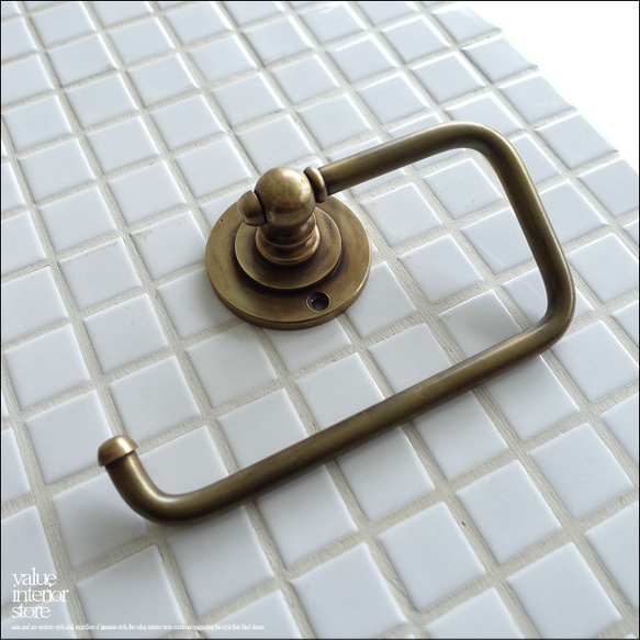 真鍮トイレットペーパーホルダー タオル掛け トレイペーパーホルダー タオルホルダー 紙巻器 レトロ調 住宅用品 真鍮金物 7枚目の画像