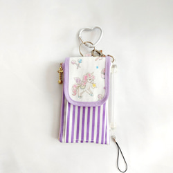 フタなし便利♪ファスナー付ラミネートの移動ポケット☆ゆめかわ猫