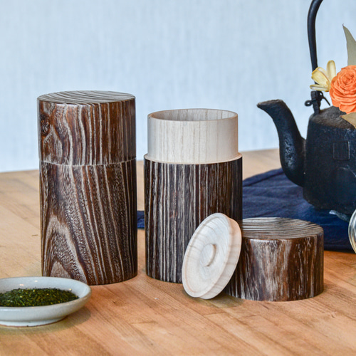 伝統工芸品(桐匠）　桐茶筒 伝統工芸品(桐匠）桐茶筒