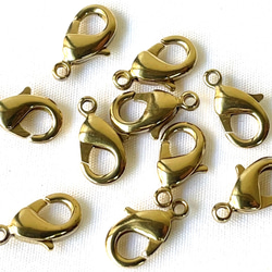 10個] メタルパーツ スペーサー/ワッシャー 真鍮生地 金具・チェーン