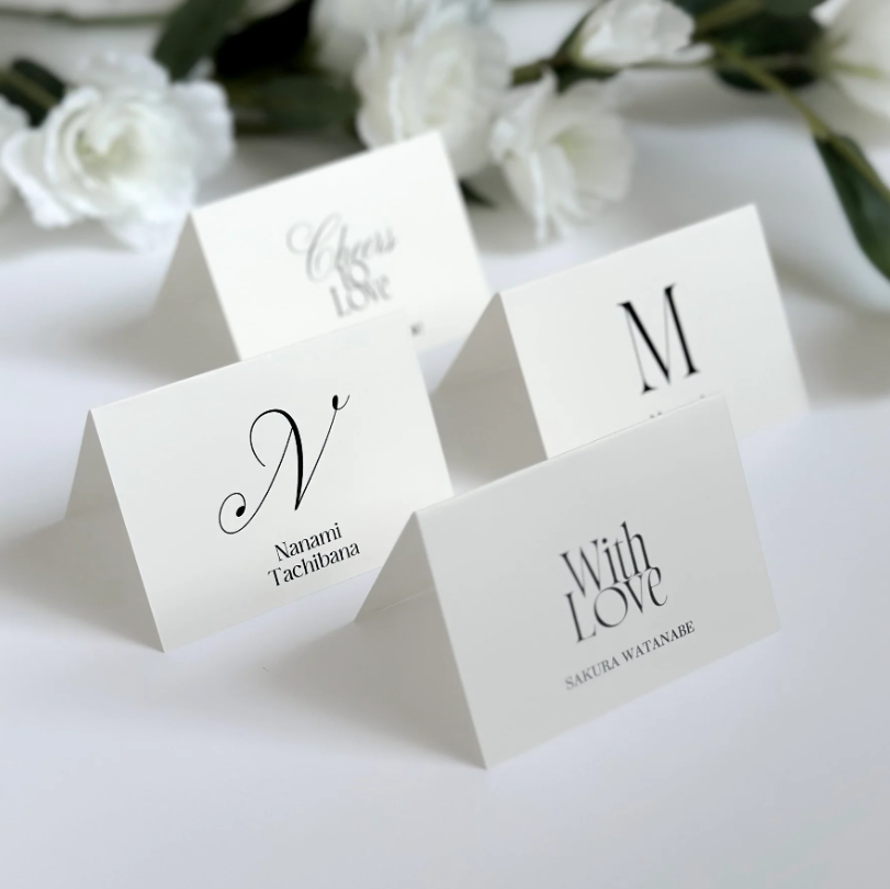 席札 BASIC white / 10デザイン / ホワイト 結婚式 ウェディング