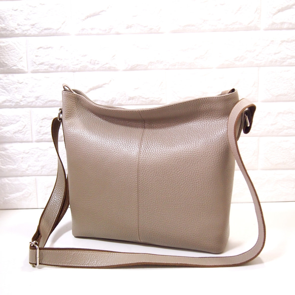 ☆ハンドメイド☆日本製☆ソフト・本革☆斜め掛けショルダーバッグ