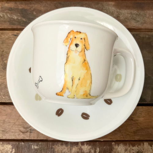 新作】わんこ コーヒーカップ＆ソーサー ☆ ラブラドール レトリバー