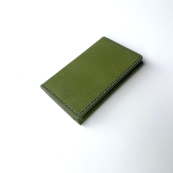 本革 Card case名刺入れ green 4枚目の画像