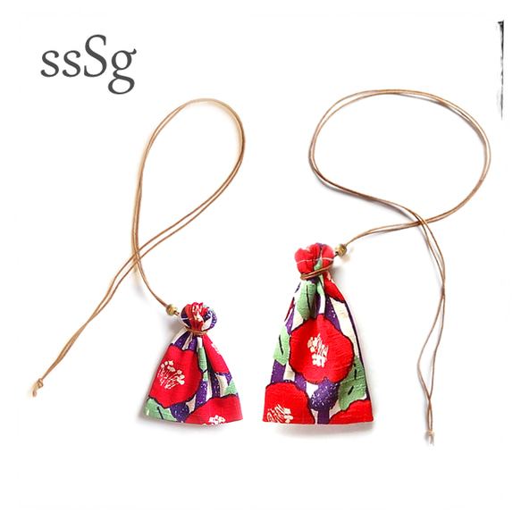 ssg＼乙女椿／ネックレス 巾着袋（大正ロマン 和柄 モダン 和風