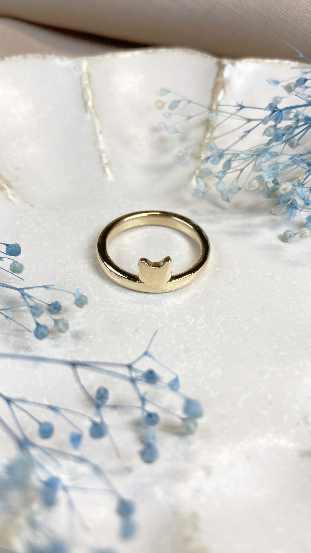 旅ねこリングとお出かけしましょう、組み合わせ可能（18金)