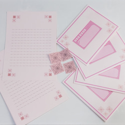 ピンク系１１～レターセット１点＋便箋３０枚～ 2枚目の画像