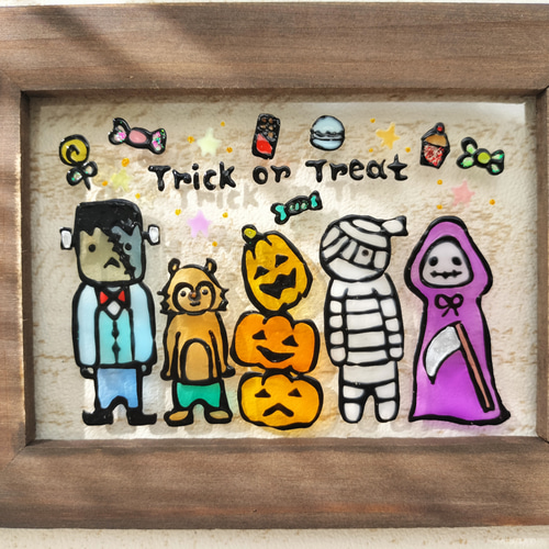 ハンドメイド ステンドグラスキルト タペストリー　ハロウィン ナイト ハンドメイド ステンドグラスキルト タペストリー ハロウィン ナイト