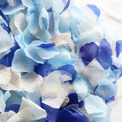 フラワーシャワー 約1000枚 結婚式 ウェディング 造花 花びら たっぷり 5色 青 白【ロイヤルブルー】 3枚目の画像