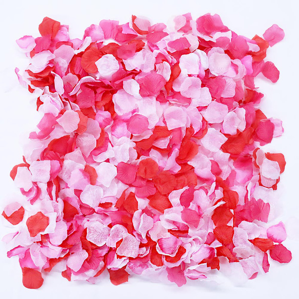 フラワーシャワー 約1000枚 結婚式 ウェディング 造花 花びら たっぷり 5色 赤 白【ローズレッド】 3枚目の画像
